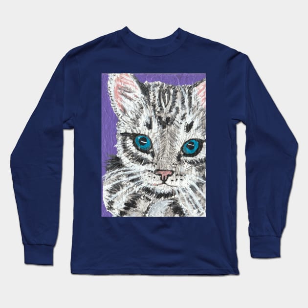 Tabby cat Long Sleeve T-Shirt by SamsArtworks